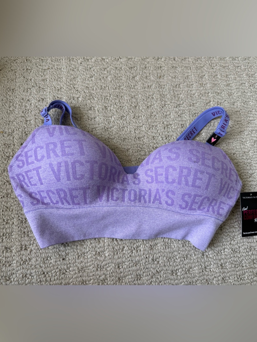 Victoria's Secret Lavender Logo Seamless Padded Bra